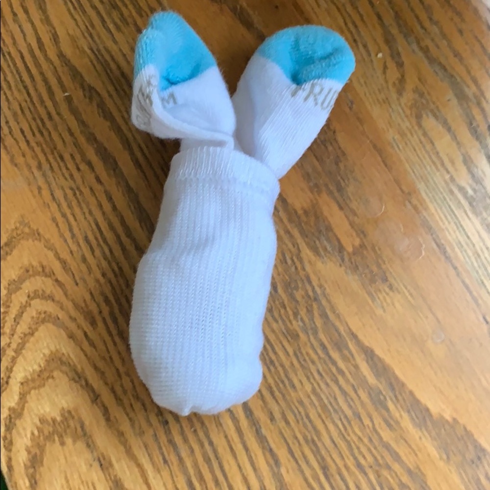They are white and blue